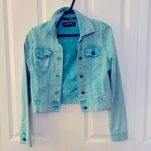 Little turquoise denim vest